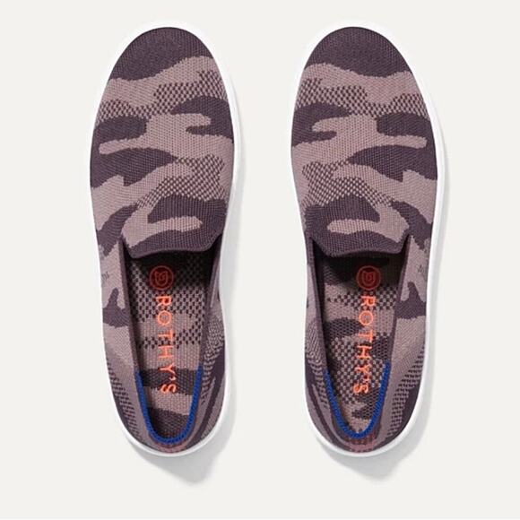 Rothy’s Taupe Camo Slip On Sneakers Women’s Size 11 - Picture 2 of 12